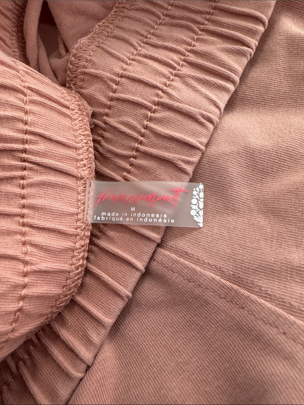 Free People Baggy Comfortable Lounge Jogger Pants Medium Peach - Picture 6 of 7